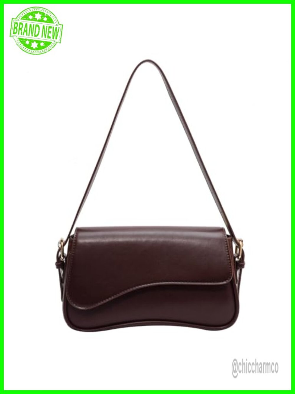 Y2K Crossbody Hobo Shoulder Bag PU Leather Purse Removable Strap Clutch